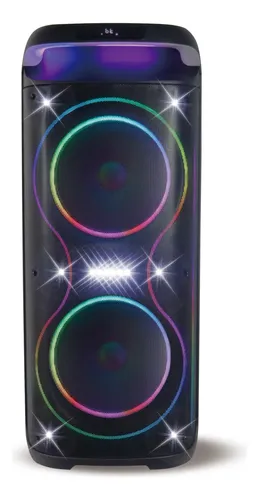 [6245] Torre De Sonido Parlante Ultrom Tulum 15000w Luces Led 2x12 Negro