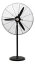 Ventilador Semi Industrial 24 Pulgadas 2en1 Pie Pared Kanji 60.96 Cm Negro Negro Metal 3