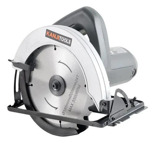 Sierra Circular Eléctrica Disco 185mm 1400w Kanji Tools Kjt-sc14001gb Color Negro Gris