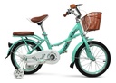 Bicicleta Infantil De Paseo Corvo Rodado 16 Rueditas Acero Verde Agua 16  
