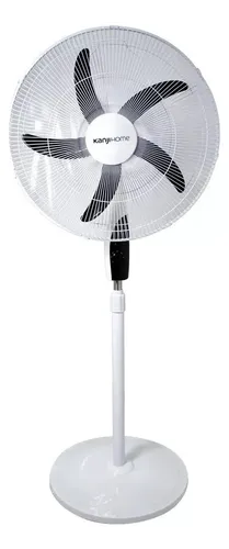 Ventilador De Pie Kanjihome Kjh-fh1212 De 20 Pulgadas 95w Color De La Estructura Blanco 50.8 Cm Negro Plástico 5