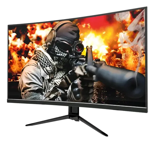 [6134] Monitor Gamer Curvo De 27 Pulgadas Fhd 180hz C/luz Kanji Serie Z Kj-mngmx27c Negro