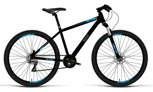 [7134] Bicicleta Mountain Bike Kanji R29 7 Velocidades Freno A Disco Color Negra Y Azul