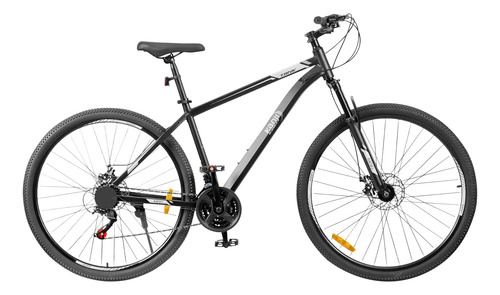 Bicicleta Mountain Bike Kanji R29 7 Velocidades Freno A Disc Negro Con Blanco 18  