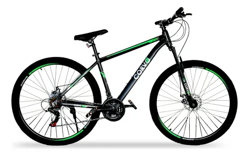 Bicicleta Mountain Bike Corvo R29 Aluminio Suspensión 21v Negro/verde 29