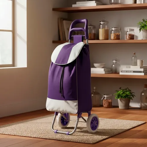 [7199] Changuito De Compras Reforzado 35 L Plegable Mercado Y Hogar Violeta