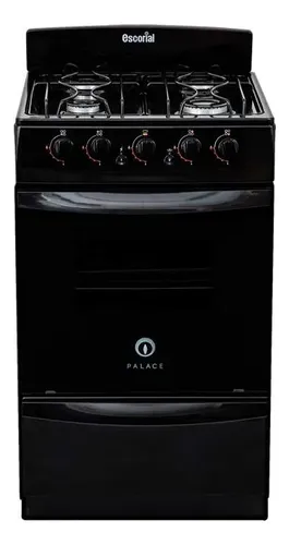 Cocina Escorial Palace Cristal Gas Envasado 51cm Negro
