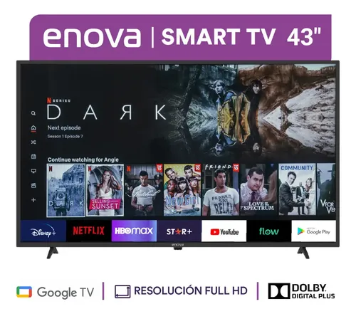 [7237] Smart Tv Enova 43'' Full Hd Google Tv Android Dolby