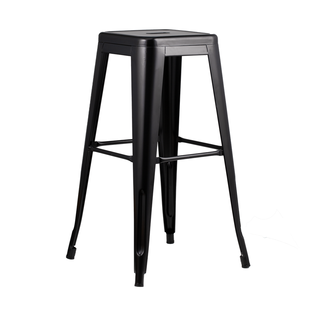 Banqueta Alta Tolix S/respaldo - Negra Kj577501.