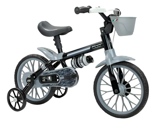 Bicicleta Rodado 12 Ruedas Goma Fiat 500 Con Cantimplora