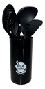 Set Utensilios Cocina Suka 7 Piezas Acero Inoxidable Negro