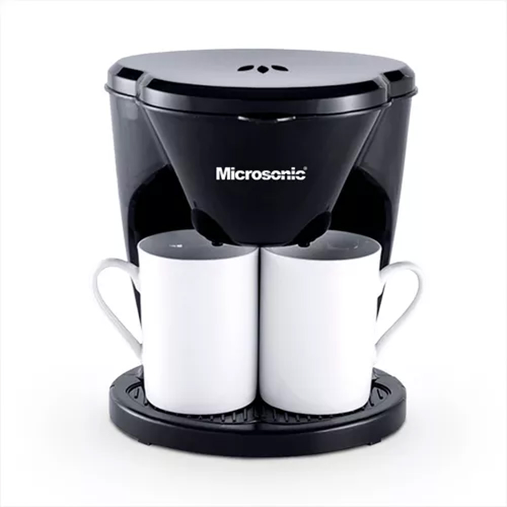 Cafetera Eléctrica Microsonic Doble Goteo 2 Tazas De Regalo