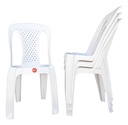 Silla Plastica Reforzada Apilable Ibiza Camping Hsk / 4 Unid