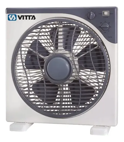Ventilador Turbo 12 - 40w Vitta Potente 5 Aspas Timmer 5 Gris 30 Cm 50 Hz Blanco Plástico