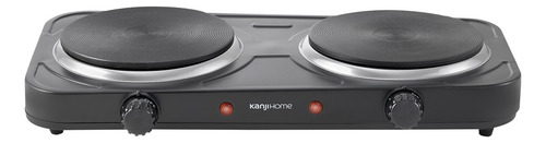 Anafe Eléctrico Kanji 2 Hornallas Negro 2200w Kjh-hp2200bdd