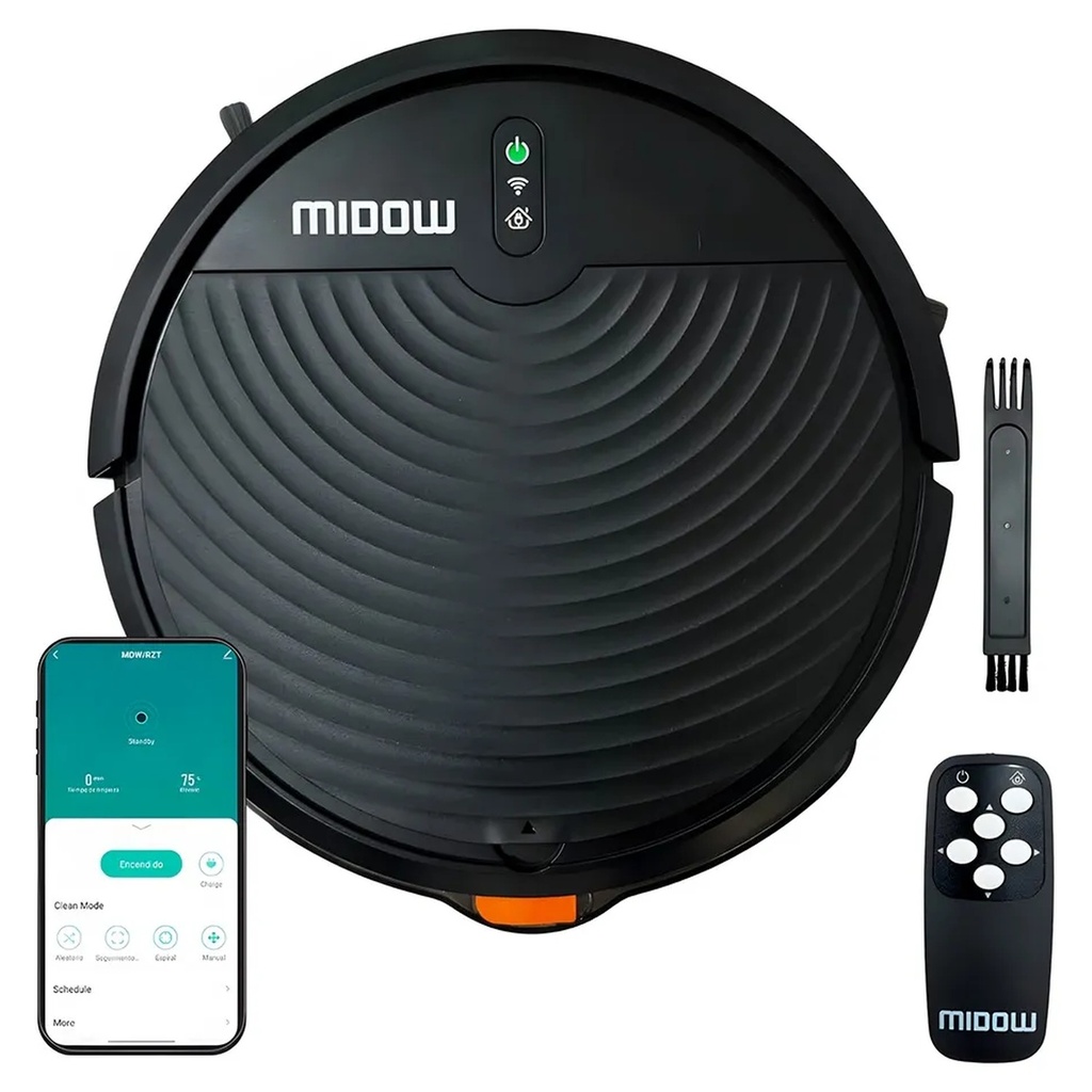 Aspiradora Robot Midow Wifi Smart Trapeador 3 Modos Limpieza