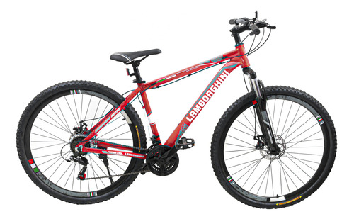Bicicleta MTB Lamborghini Shimano R29 M45L TZ31 Rojo/Negro