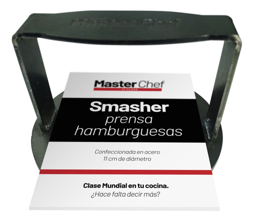Smasher Hamburguesa 11cm - Hierro Fundicion Master Chef