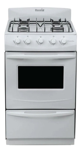 Cocina Escorialcandor Gas Natural Con Puerta Con Visor Color Blanco