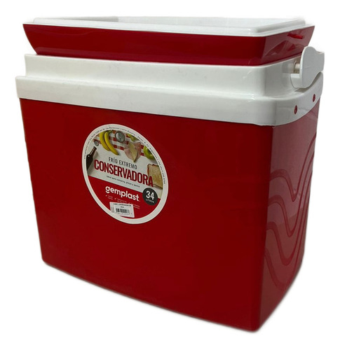 Conservadora Gemplast 34L Manija Rebatible Portavasos Playa