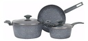 Batería Set Cocina Ollas 5 Piezas Antiadherente Cerámico