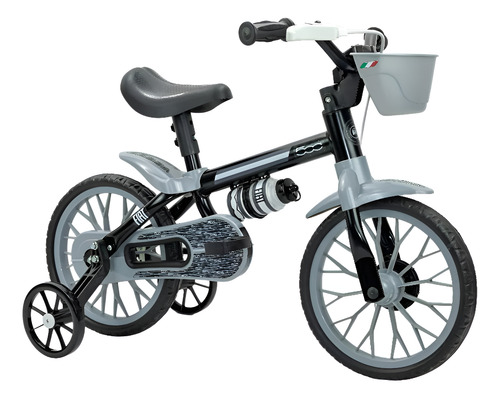 Bicicleta Rodado 12 Ruedas Goma Fiat 500 Con Cantimplora
