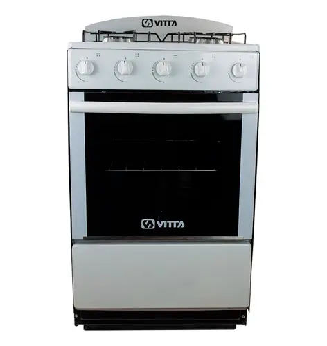 Cocina Vitta Multigas 52 Cm Puerta Y Respaldar De Vidrio