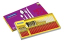 Set 24 Cubiertos Tramontina New Kolor Acero Inox Rojo