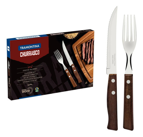 Juego De Cubiertos Tramontina Tradicional De Mesa 12 Piezas