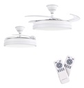 Combo X2 Ventiladores Vitta De Techo Retractil C/luz 6vel Blanco 