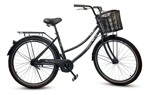 Bicicleta Playera R27 Corvo C/ Canasto Color Negro 27" 