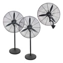 Combo x2 Ventilador Industrial 24'' Vitta 2 En 1 Pie/ Pared 3 Aspas Negro