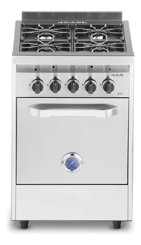 Cocina Usman Acero Inox 55cm Puerta Ciega  Plateado