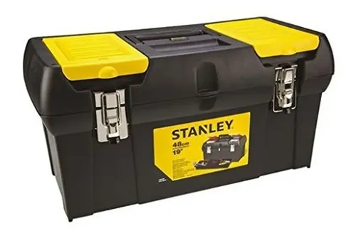 Caja De Herramientas Stanley 1-92-066 De Plástico 26cm X 48.9cm X 24.8cm Negra Y Amarilla Negro/amarillo