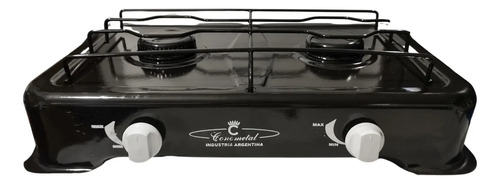 Anafe Cocina 2 Hornallas Enlozado - Gas Envasado. Negro