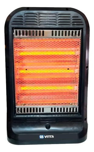[4001] Estufa Infrarroja Vitta Halogena 3 Velas Fija 1200w - V-523 Negro