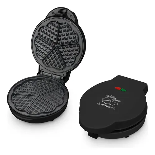 Wafflera Ultracomb Wm-2900 850w Antiadherente Termostato Automático Superficie Fría Al Tacto Negro