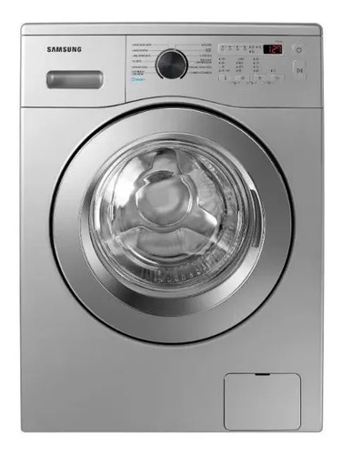 Lavarropas Automático Carga Frontal 7 Kg - Inverter White. Plateado