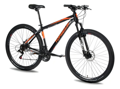 [5140] Mountain Bike Topmega Regal R29 S 21v Frenos De Disco Mecánico Cambios Shimano Color Naranja
