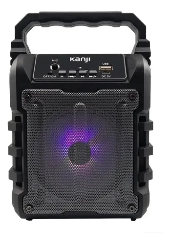 Parlante Bluetooth Portátil Radio Fm Usb Y Sd Kanji Amnesia  Negro