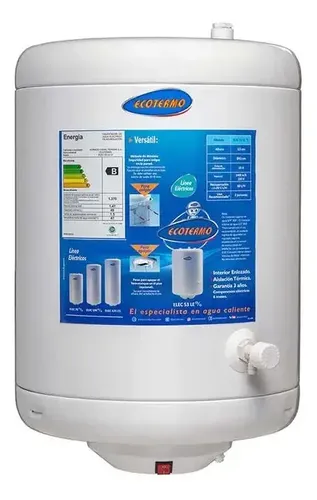 Termotanque Eléctrico Ecotermo 49l Blanco Conexión Inferior Anticorrosivo