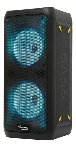 [4744] Parlante Harrison Kanji Tantor Micrófono Control Luces Led Negro