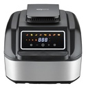Freidora De Aire 7 Litros Con Grill - Kanjihome Kjh-1800dc Negro Y Plateada