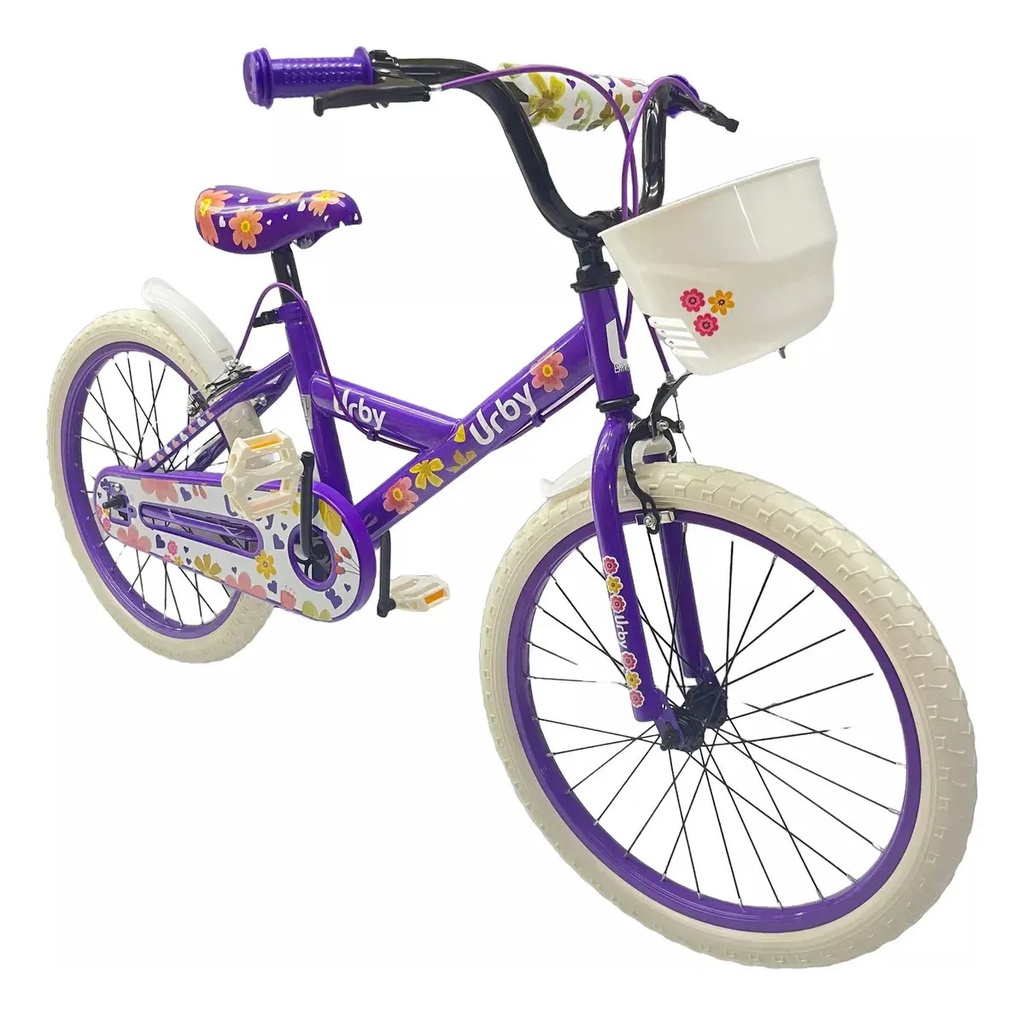 Bicicleta Urby Bmx Infantil De Acero Rodado 20 Colores