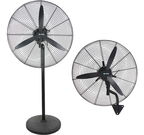 Ventilador Industrial 30'' Vitta 2 En 1 Pie/ Pared 200w 3 76.2 Cm Negro Plástico 3