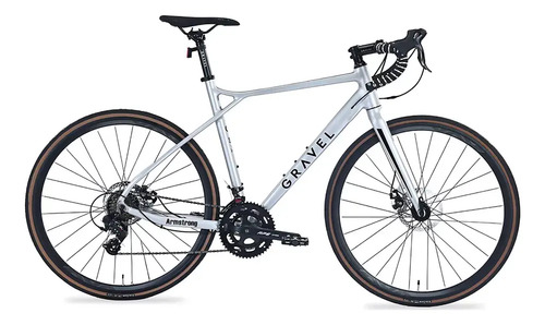 Bicicleta De Gravel R700c Fiat 500 Aluminio Rodado 28.5 Gris Gris R28.5
