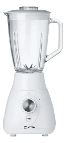 Licuadora Vertical Vitta 4 Velocidades Jarra Vidrio Blanco Blanco
