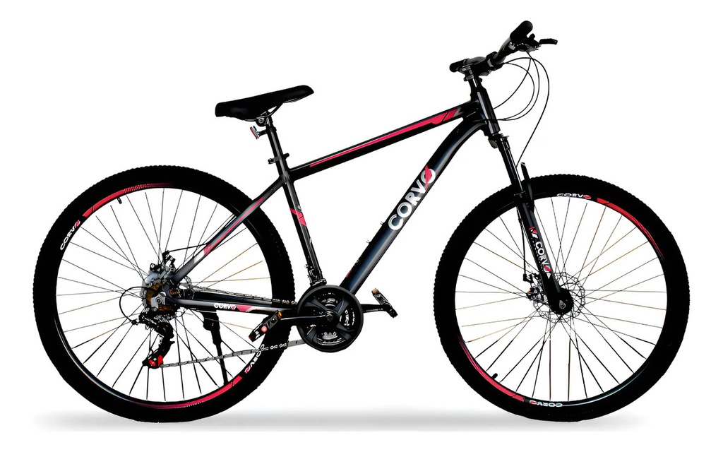[6537] Bicicleta Mtb Corvo R29 Aluminio Suspensión Regulable (Negro/Rojo)