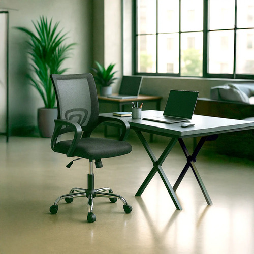 Silla Escritorio Ergonómica Ultrom 103 Black Oficina Negro Malla