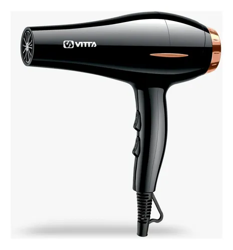 Secador De Pelo 1800w Vitta 2 Vel. 2 Niveles De Temperatura Negro